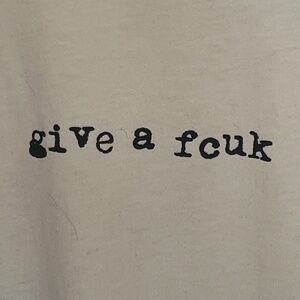 French Connection White Box Cut T Shirt - Give a FCUK - Size S - Short Sleeve